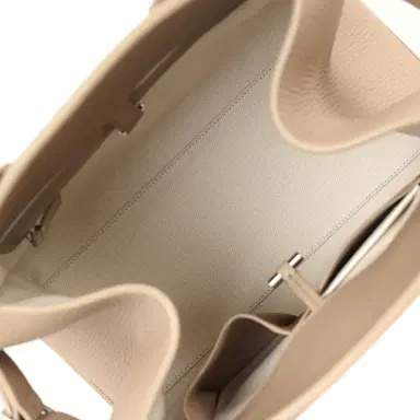 The Row The Row Soft Margaux 12 Bag Dark Taupe Calfskin Silver Hardware | Thumbnail 9