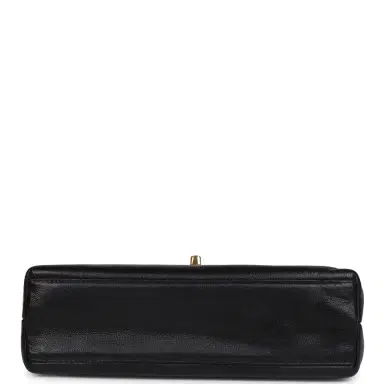 Chanel Vintage Chanel Large Kelly Black Caviar Gold Hardware | Thumbnail 6