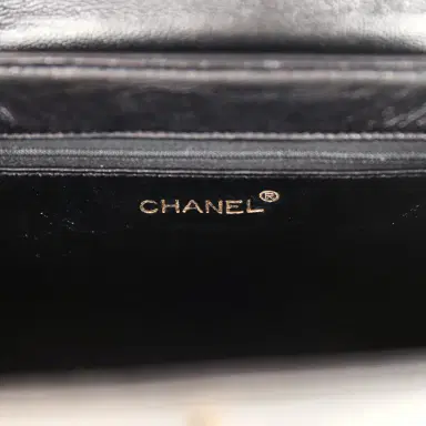 Chanel Vintage Chanel Large Kelly Black Caviar Gold Hardware | Thumbnail 8