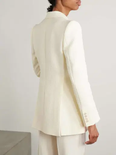 Chloé Double-breasted Quilted Cotton-blend Jacquard Blazer | Thumbnail 3 Chloé Double-breasted Quilted Cotton-blend Jacquard Blazer | Thumbnail 3