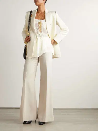 Chloé Double-breasted Quilted Cotton-blend Jacquard Blazer | Thumbnail 4 Chloé Double-breasted Quilted Cotton-blend Jacquard Blazer | Thumbnail 4