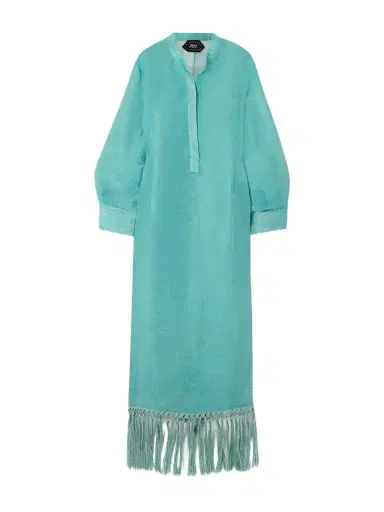 Taller Marmo Bahamas Fringed Linen-blend Maxi Dress | Thumbnail 1