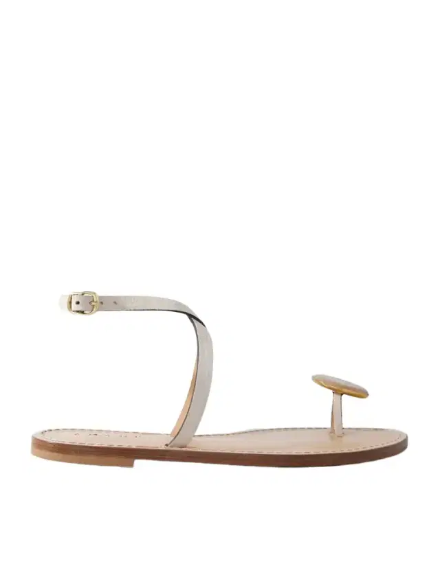The Kigali Embellished Suede Sandals