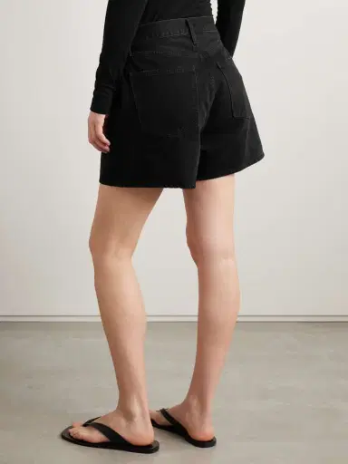 AGOLDE Rhoda Pleated Organic Denim Shorts | Thumbnail 3