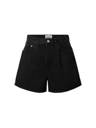 AGOLDE Rhoda Pleated Organic Denim Shorts | Thumbnail 1