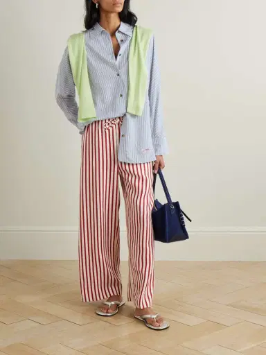 Ganni Striped Poplin Shirt | Thumbnail 2