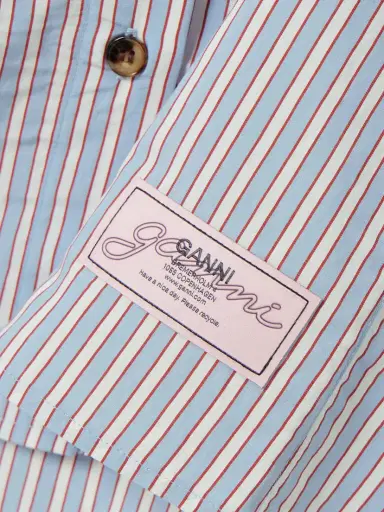Ganni Striped Poplin Shirt | Thumbnail 6