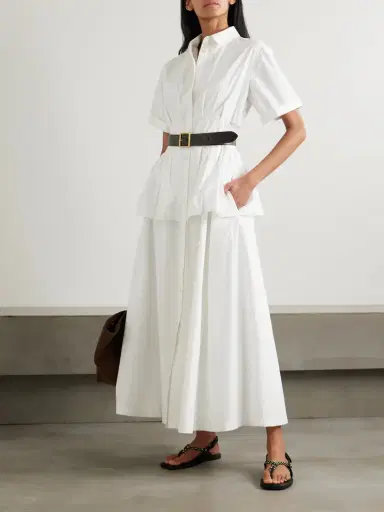 Rosie Assoulin Boogie Woogie Bugle Boy Cotton-poplin Maxi Shirt Dress | Thumbnail 2 Rosie Assoulin Boogie Woogie Bugle Boy Cotton-poplin Maxi Shirt Dress | Thumbnail 2