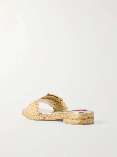 Roger Vivier 25 Crystal-embellished Raffia Sandals | Thumbnail 3