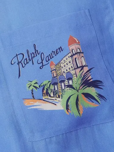 Ralph Lauren Purple Label Men's Capri Print Camp Collar Short-Sleeve Shirt | Thumbnail 6