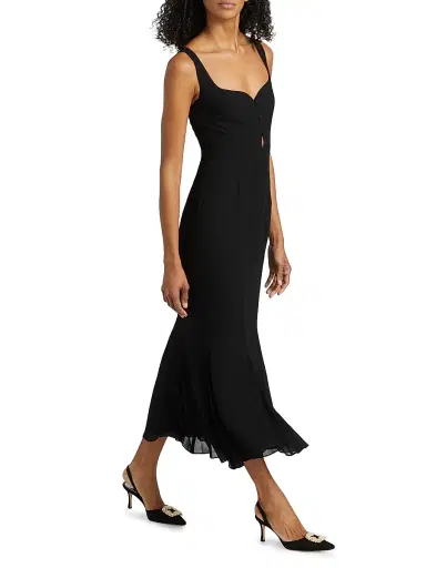 Reformation Women's Laine Cocktail Dress - Black | Thumbnail 2