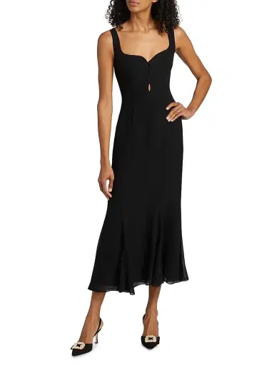 Reformation Women's Laine Cocktail Dress - Black | Thumbnail 3
