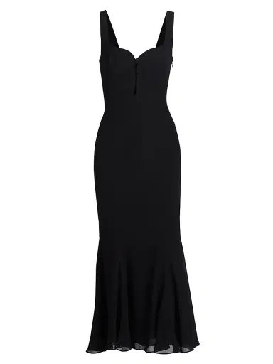Reformation Women's Laine Cocktail Dress - Black | Thumbnail 1