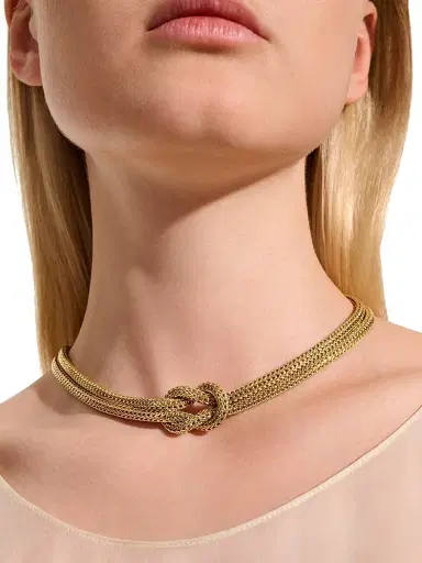 John Hardy Love Knot 14K Yellow Gold Double-Chain Necklace - Yellow Gold | Thumbnail 3