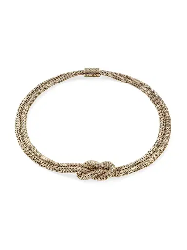 John Hardy Love Knot 14K Yellow Gold Double-Chain Necklace - Yellow Gold | Thumbnail 1