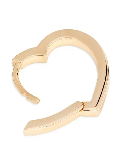 Repossi Women's Antifer 18K Rose Gold & 0.06 TCW Diamond Heart Hoop Earring - Rose Gold | Thumbnail 3