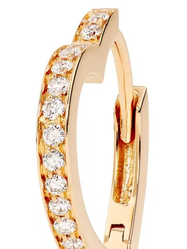 Repossi Women's Antifer 18K Rose Gold & 0.06 TCW Diamond Heart Hoop Earring - Rose Gold | Thumbnail 4