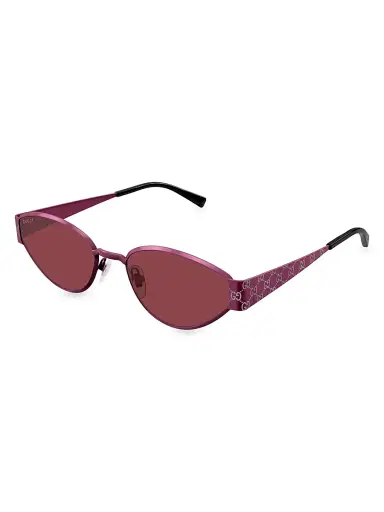 Gucci Women's Guccissima Metal 55MM Geometric Sunglasses - Purple | Thumbnail 1