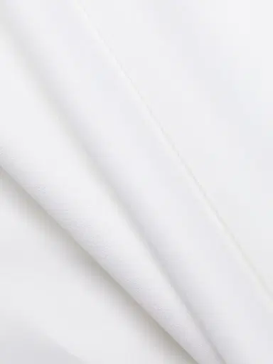ALAIA Women's Asymmetrical Cotton Minidress - Blanc | Thumbnail 7