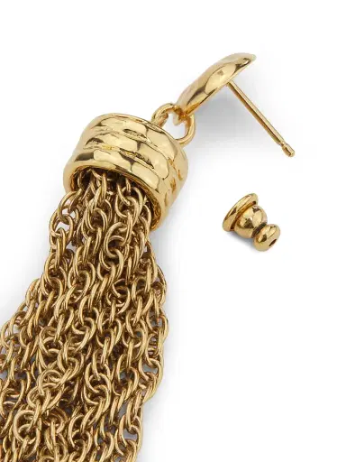 Chloé Women's Pompoms Goldtone Chain Post Earrings - Vintage Gold | Thumbnail 3