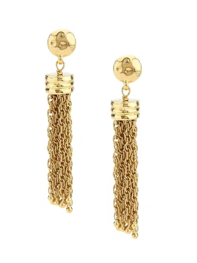 Chloé Women's Pompoms Goldtone Chain Post Earrings - Vintage Gold | Thumbnail 1