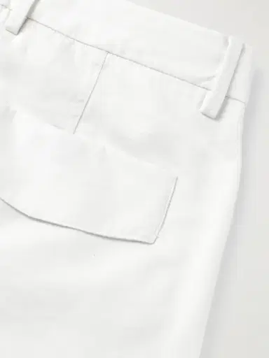 Zegna Straight-Leg Pleated Cotton and Linen-Blend Twill Shorts - Men | Thumbnail 5