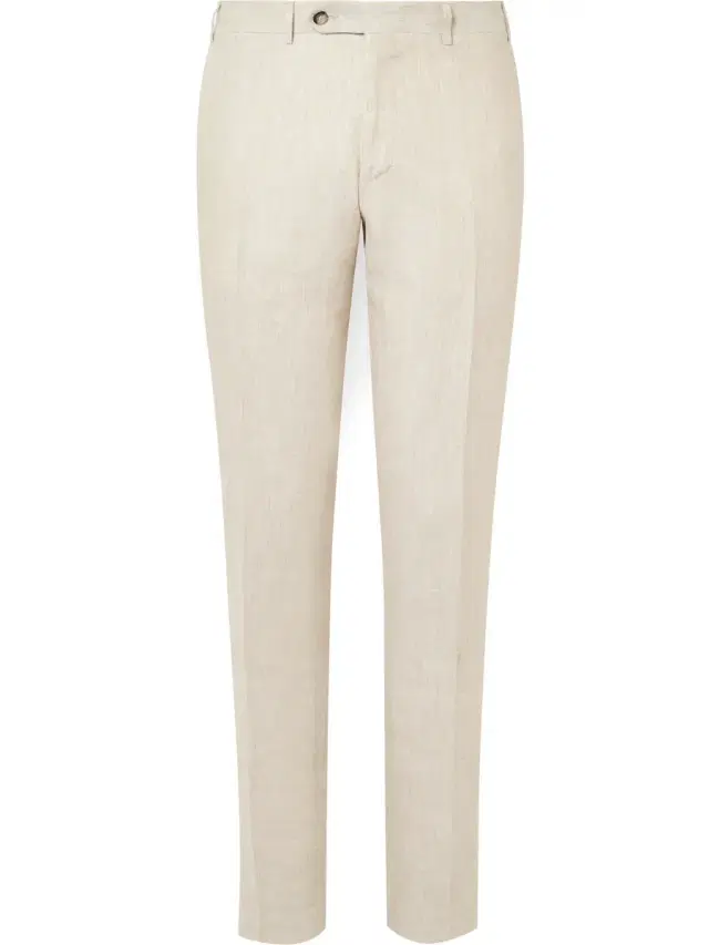 Canali Slim-Fit Straight-Leg Linen Suit Trousers - Men