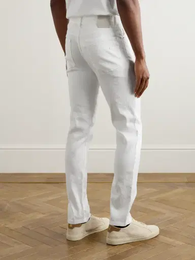 Zegna Roccia Slim-Fit Straight-Leg Garment-Dyed Linen-Blend Trousers - Men | Thumbnail 4