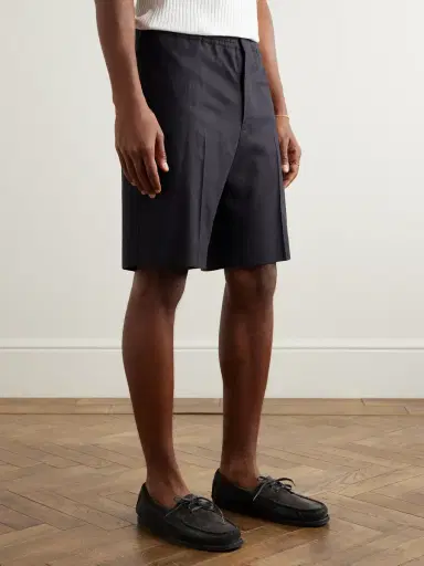 Zegna Straight-Leg Linen Shorts - Men | Thumbnail 3