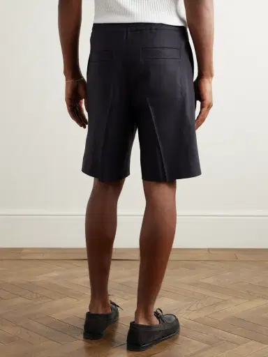 Zegna Straight-Leg Linen Shorts - Men | Thumbnail 4