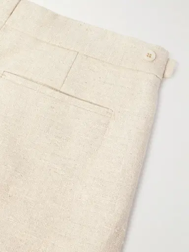 Zegna Straight-Leg Pleated Linen, Silk and Hemp-Blend Trousers - Men | Thumbnail 5