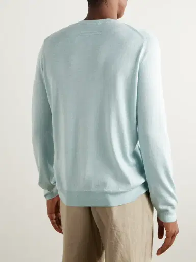 Zegna Mulberry Silk, Cashmere and Linen-Blend Sweater - Men | Thumbnail 4 Zegna Mulberry Silk, Cashmere and Linen-Blend Sweater - Men | Thumbnail 4