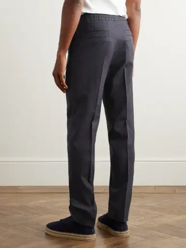 Zegna Straight-Leg Linen-Twill Trousers - Men | Thumbnail 4