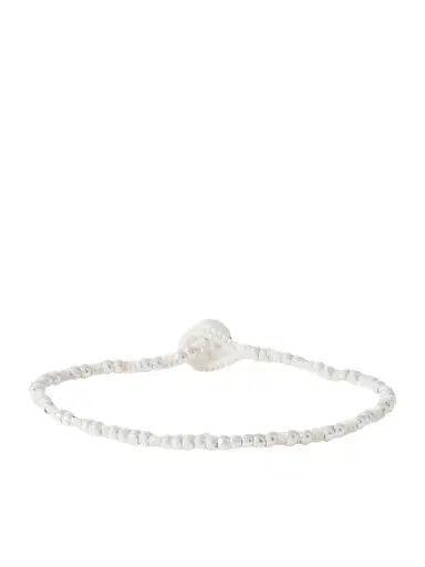Mikia Sterling Silver and Silk-Cord Beaded Bracelet - Men | Thumbnail 1 Mikia Sterling Silver and Silk-Cord Beaded Bracelet - Men | Thumbnail 1
