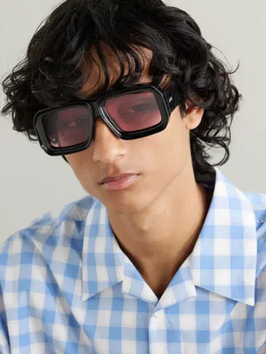 Loewe Paula's Ibiza Signature Black Mask Acetate Sunglasses - Men | Thumbnail 2 Loewe Paula's Ibiza Signature Black Mask Acetate Sunglasses - Men | Thumbnail 2