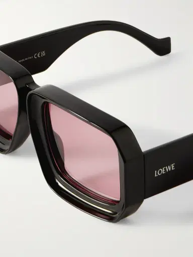 Loewe Paula's Ibiza Signature Black Mask Acetate Sunglasses - Men | Thumbnail 3 Loewe Paula's Ibiza Signature Black Mask Acetate Sunglasses - Men | Thumbnail 3