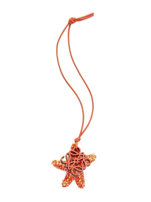 + Paula's Ibiza Star Anagram Beaded Leather Bag Charm