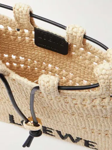 Loewe + Paula's Ibiza Leather-trimmed Embroidered Raffia Shoulder Bag | Thumbnail 5 Loewe + Paula's Ibiza Leather-trimmed Embroidered Raffia Shoulder Bag | Thumbnail 5