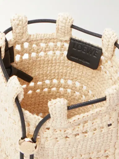 Loewe + Paula's Ibiza Leather-trimmed Embroidered Raffia Shoulder Bag | Thumbnail 10 Loewe + Paula's Ibiza Leather-trimmed Embroidered Raffia Shoulder Bag | Thumbnail 10
