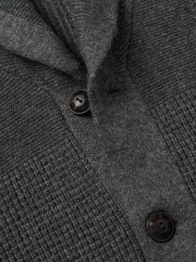 RRL Shawl-Collar Waffle-Knit Cashmere Cardigan - Men | Thumbnail 4