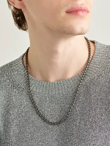 John Hardy Rhodium-Plated Box Chain Necklace - Men | Thumbnail 2 John Hardy Rhodium-Plated Box Chain Necklace - Men | Thumbnail 2