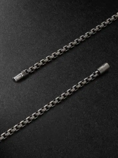 John Hardy Rhodium-Plated Box Chain Necklace - Men | Thumbnail 3 John Hardy Rhodium-Plated Box Chain Necklace - Men | Thumbnail 3