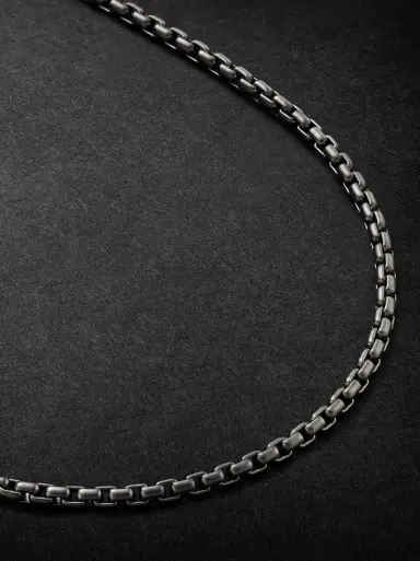John Hardy Rhodium-Plated Box Chain Necklace - Men | Thumbnail 1 John Hardy Rhodium-Plated Box Chain Necklace - Men | Thumbnail 1