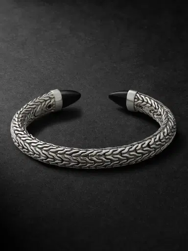 John Hardy Spear 50 Flex Sterling Silver Onyx Cuff - Men | Thumbnail 3 John Hardy Spear 50 Flex Sterling Silver Onyx Cuff - Men | Thumbnail 3