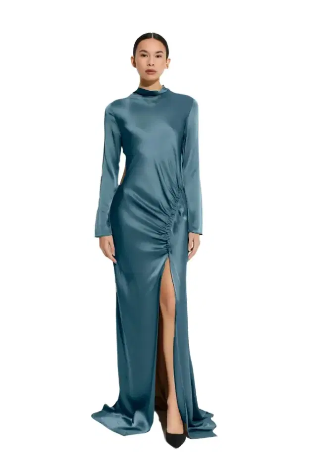 LAPOINTE Satin Tab Gown