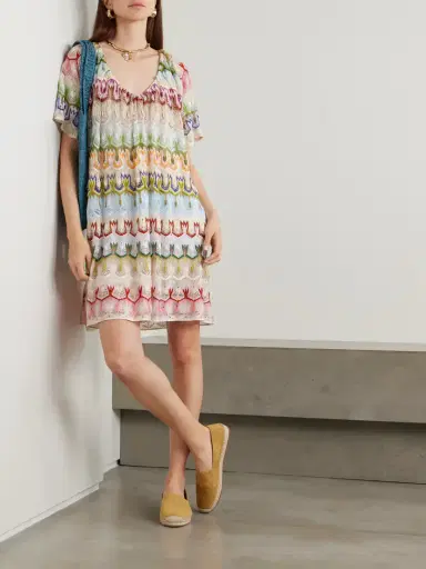 Missoni Striped Crochet-knit Mini Dress | Thumbnail 2