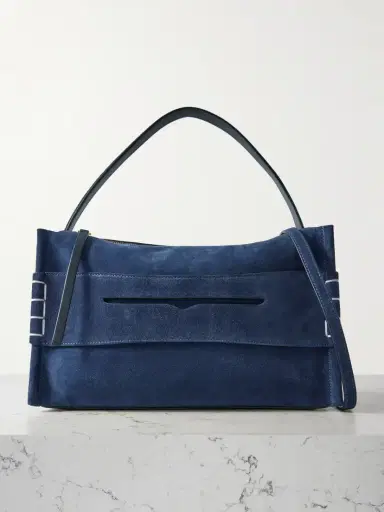 JW Anderson Loafer Paneled Suede Shoulder Bag | Thumbnail 1 JW Anderson Loafer Paneled Suede Shoulder Bag | Thumbnail 1