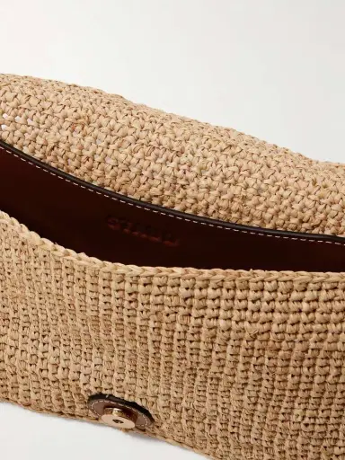 Staud Harlow Buckled Leather-trimmed Raffia Shoulder Bag | Thumbnail 5 Staud Harlow Buckled Leather-trimmed Raffia Shoulder Bag | Thumbnail 5