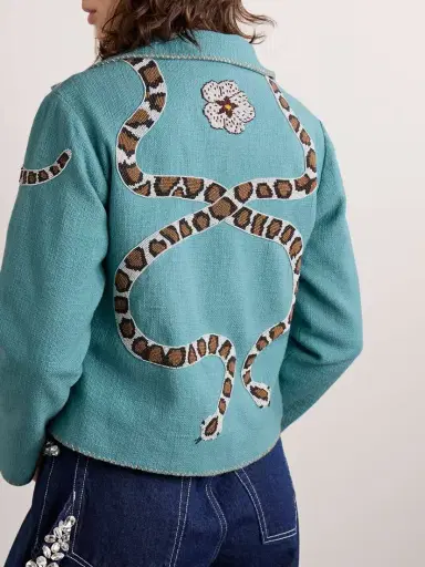 ALIX OF BOHEMIA Francis Bead-embellished Embroidered Cotton Jacket | Thumbnail 3