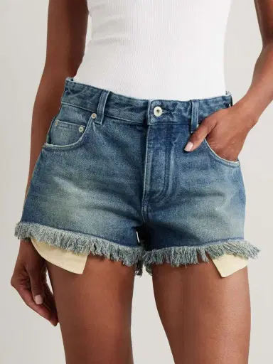 Loewe + Paula's Ibiza Fringed Denim Shorts | Thumbnail 3 Loewe + Paula's Ibiza Fringed Denim Shorts | Thumbnail 3